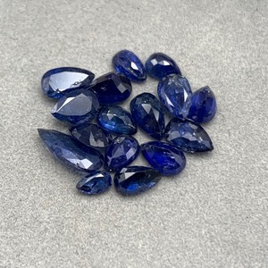 6.50 Carat Blue Sapphire Faceted Pear Shaped Assorted Lot of Loose Stones