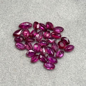 3.30 Carat Ruby Faceted Marquise Cut Assorted Lot of Loose Stones