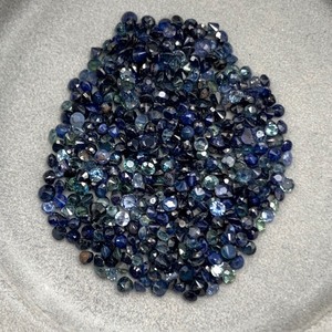 34.33 Carat Blue Sapphire Round Brilliant Cut Large Assorted Lot of Melee Loose Stones