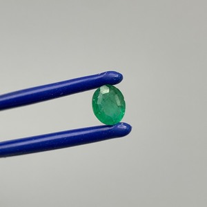 0.52 Carat Emerald Faceted Oval Cut