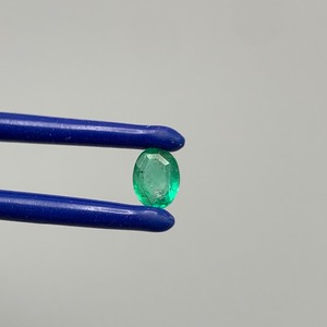0.36 Carat Emerald Faceted Oval Cut