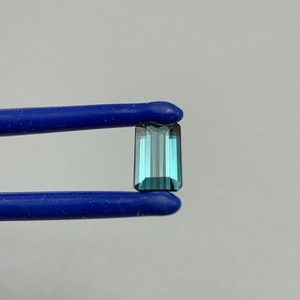 0.78 Carat Greenish-Blue Tourmaline Emerald Cut