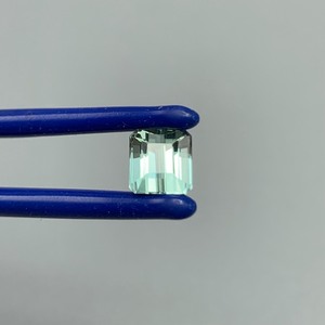 1.22 Carat Seafoam Greenish-Blue Tourmaline Rectangular Emerald Cut