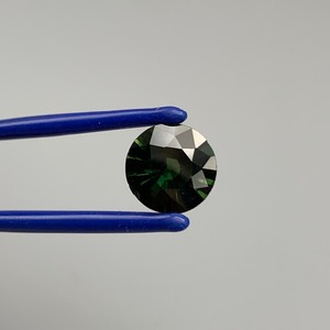 4 Carat Dark Green Tourmaline Round Brilliant Cut