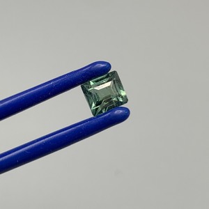 0.87 Carat Green Sapphire Square Emerald Cut