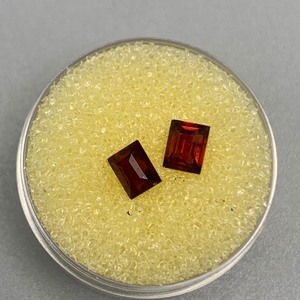 1.55 Carat Garnet Emerald Cut Set of 2 Loose Stones