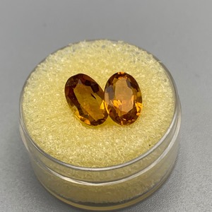 3.76 Carat Citrine Oval Cut Set of 2