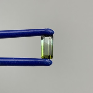0.76 Carat Bi-Colored Tourmaline Seafoam to Green Emerald Cut
