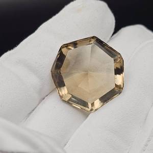 78.45 Carat Smoky Quartz Fancy Faceted Heptagon Cut