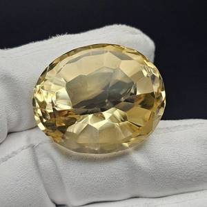 13.36 Carat Citrine Faceted Oval Cut