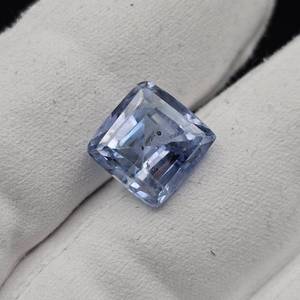 16.21 Carat Natural Nonheated Purplish Blue Sapphire Corundum Square Emerald Cut