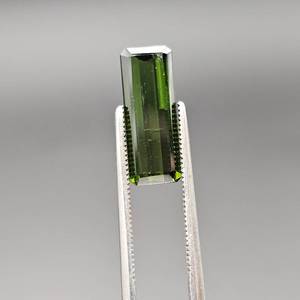 Green Tourmaline Elongated Emerald Step Cut