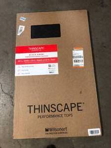 THINSCAPE 4 ft. L x 25 in. D Engineered Composite Countertop in Black Amani with Satin Finish  Customer Returns See Pictures