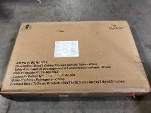 Kids White 6-Cubby Storage Activity Table by RiverRidge Home  Customer Returns See Pictures