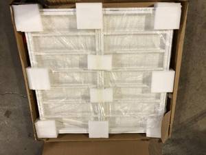 42 in. H x 44 in. W x 2 in. D White Wood Collapsible Laundry Wall Rack by Home Decorators Collection  Customer Returns See Pictures