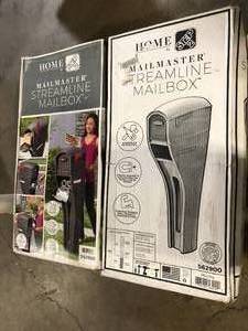 Lot of 2 Step2 Mail Master Streamline Stone Grey OverPost Mounted Plastic Mailbox Customer Returns See Pictures