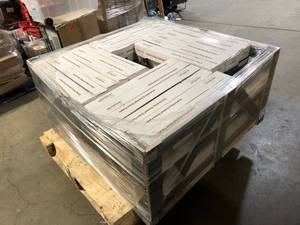 34 Boxes of MSI Arctic White Ledger Panel 6 in. x 24 in. Natural Marble Wall Tile (6 sq. ft.case) Customer Returns See Pictures