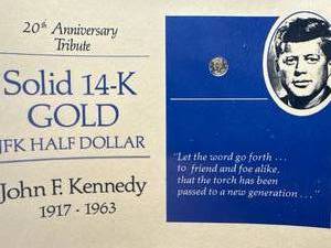 14kt Gold JFK Coin