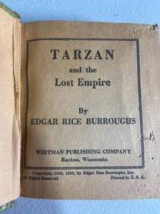 lot 27 image: Vintage Tarzan and the Lost Empire by Edgar Rice Burroughs - 1930s Whitman Publishing