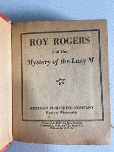 lot 29 image: Vintage Roy Rogers and the Mystery of the Lazy M Book - Whitman Publishing