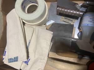 lot 42 image: Assorted Drywall Tools and Supplies Lot