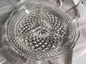 lot 62 image: Elegant Cut Glass Serving Bowl with Lid