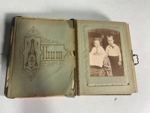 lot 73 image: Antique Photo Album with Victorian Era Photographs