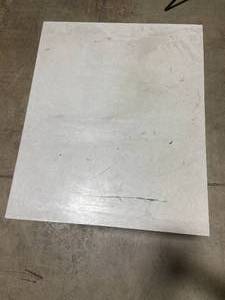 lot 104 image: Vintage Style Metal Framed Square Folding Table