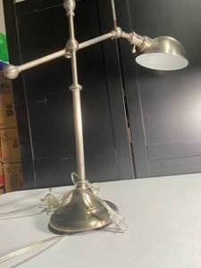 lot 151 image: Vintage Style Adjustable Brass Desk Lamp