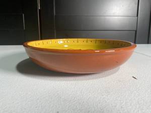 lot 172 image: Decorative Ceramic Serving Bowl with Sun and Swirl Design