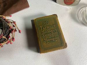lot 174 image: Assortment of Vintage Collectibles Including Bank Memorabilia and Kitchenware