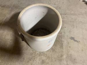 lot 181 image: Vintage Stoneware Crock with Bail Handles
