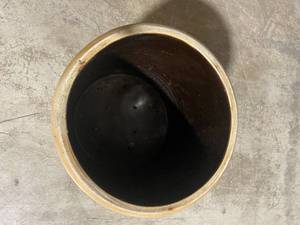 lot 185 image: Vintage Stoneware Crock with Brown Interior Glaze