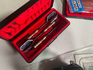 lot 191 image: Assorted Professional Darts Sets with Accessories and Charger