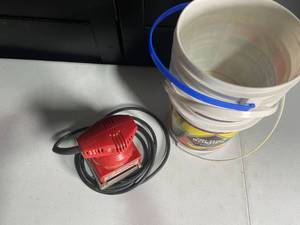 lot 217 image: Milwaukee Orbital Super Sander with Plastic Buckets