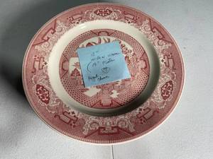 lot 222 image: Set of 4 Willow Ware Royal China Dinner Plates