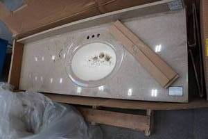 lot 30 image: Onyx Collection Composite Vanity Top with Sink Bowl
