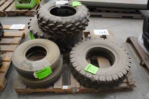 lot 51 image: Pallet of Assorted Tires - Utility, Equipment