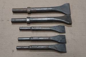 lot 190 image: Assorted Round Shank Air Hammer Chipping Bits