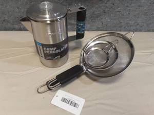 Camp Percolator and Strainers