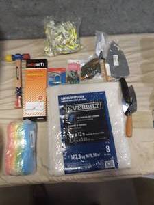 Drop Cloth, hand tools, hardware