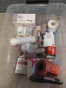 Tote of Gauze and Bandages