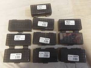 10 Black 9mm 50 round ammo Cases