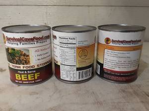 28 oz Can Survival Cave Food Beef