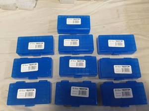 10 Blue 9mm 50 round ammo Cases