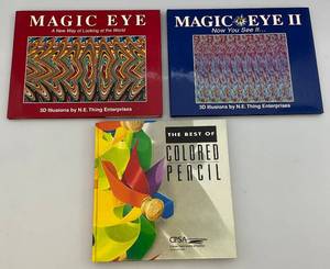 lot 36 image: Magic Eye, Magic Eye-II & The Best Of Colored Pencil Books