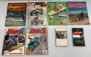 lot 50 image: Misc. Vintage Biker Magazines & More Including Easy Rider Book