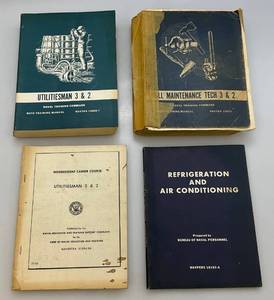 lot 63 image: 1960s-70s U.S. Navy Utilitiesman Training Books & More