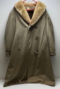 lot 68 image: 1940s Mens Berwald Overcoat With Faux Fur Collar Size XL-XXL
