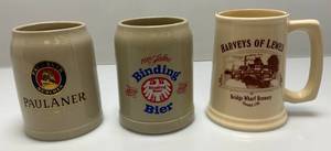 lot 97 image: Misc. Vintage Pottery Beer Steins